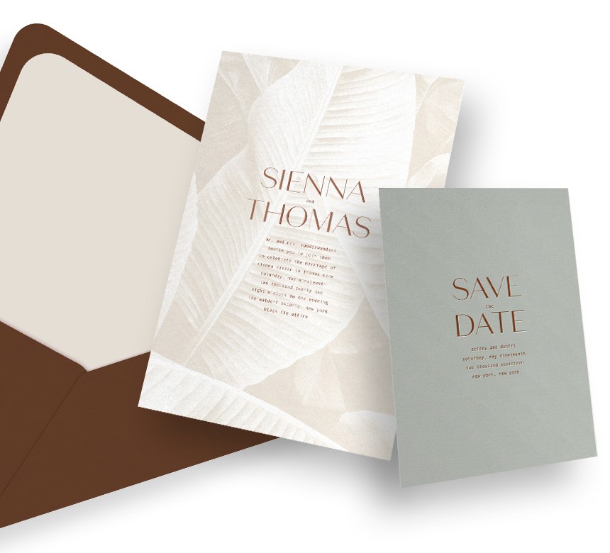 Printed Save the Dates + Invitations