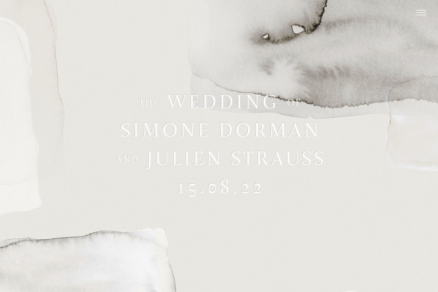 Great Wedding Websites - Check out the Simone Design at B&B